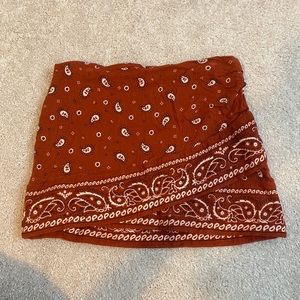 Free people bandana mini skirt